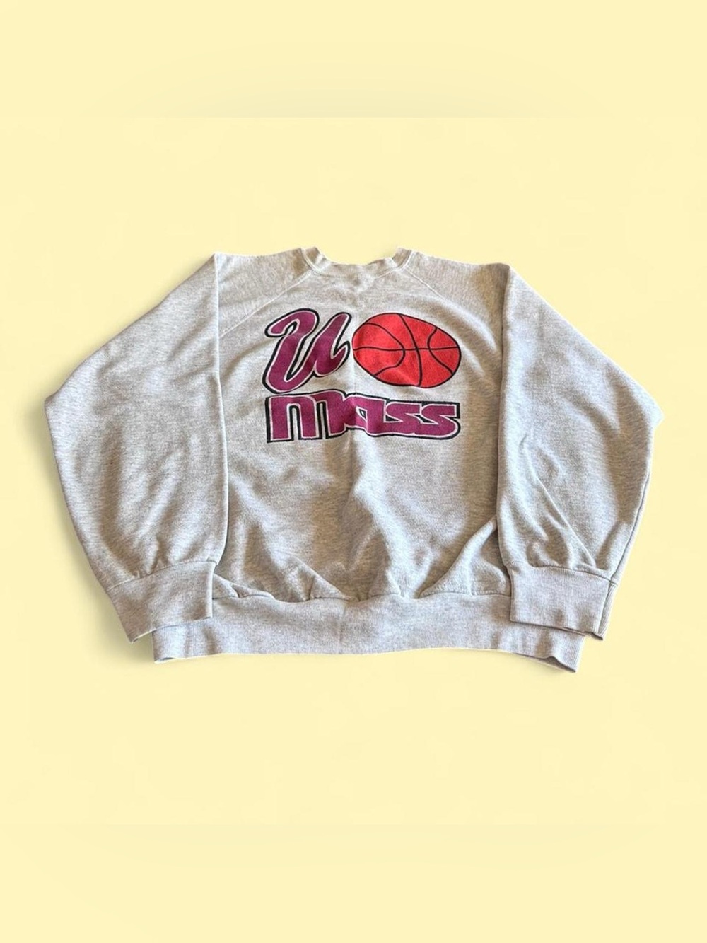Vintage UMass Basketball Sweatshirt Gray Tultex USA Men’s XL